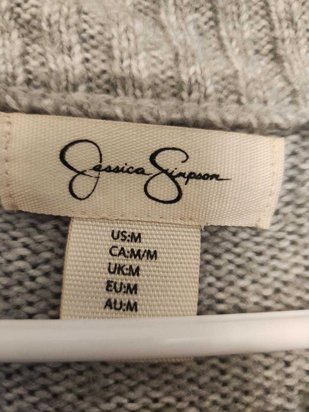 Jessica Simpson Gray Zip-Neck Sweater - Picture 3 of 3